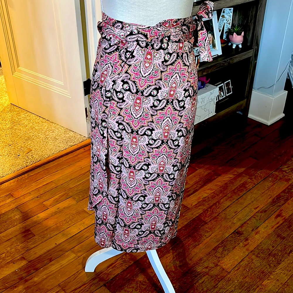 Paisley wrap skirt